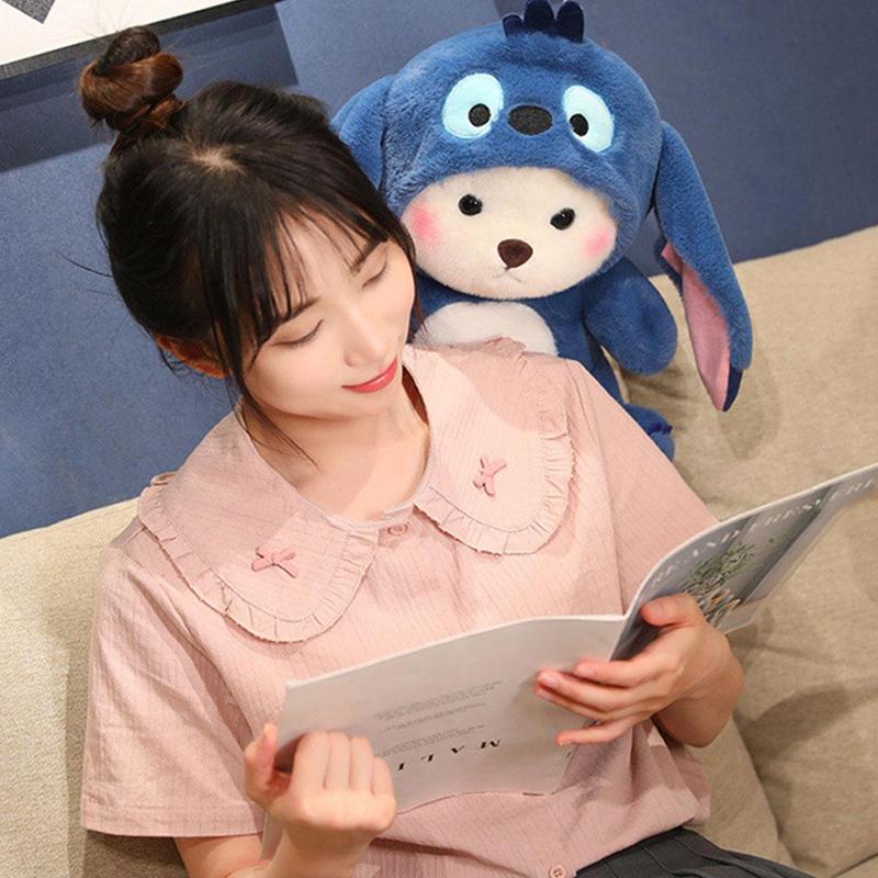 Product Introduction of Transforming Stitch Bear Plush Toy - Cute Lina Bear Stuffed Animal, Doll & Dinosaur Panda For K3F4 26