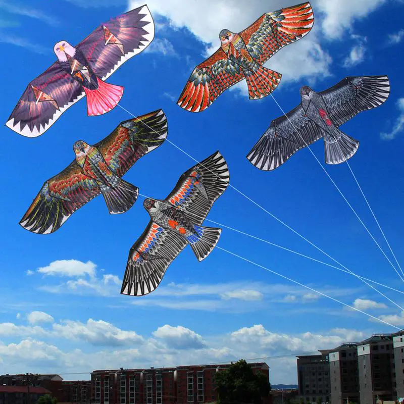 [wil]1.1m Eagle Kite With 30 Meter Kite Line Children Flying Bird Kites Outdoor Toys