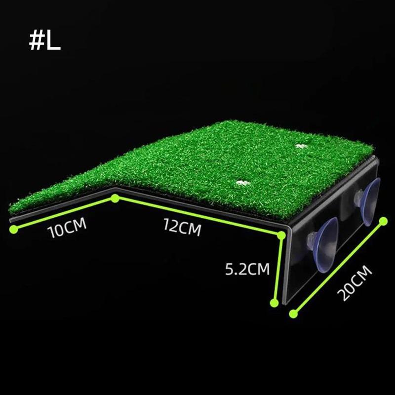 Product Introduction of Reptile Lawn Slope Turtle Basking Platform Turtles Resting Basking Platform Simulation Grass Turtle Ramp ForTank Reptile Habitat 10