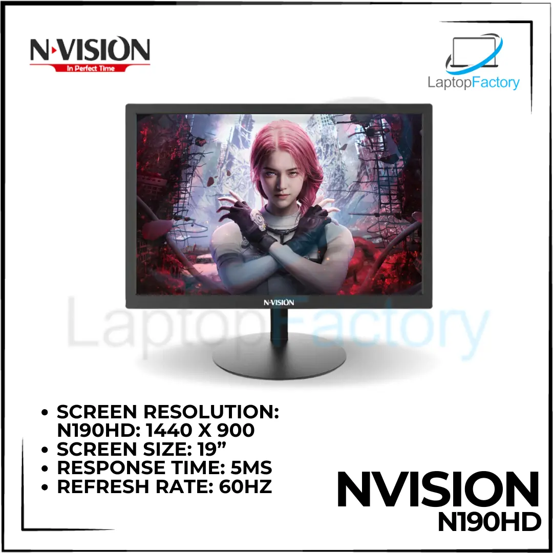 N vision N190HD V8 19″ LED 60Hz TN Panel 5ms Monitor m32u - TikTok Shop ...