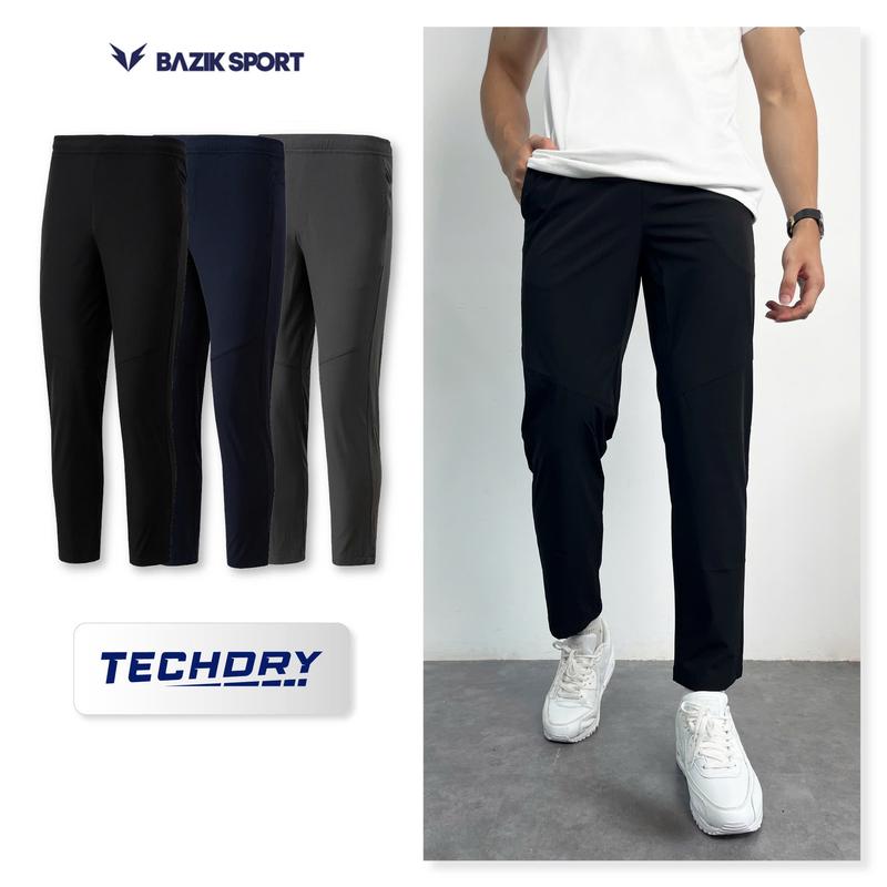 Quần Dài Nam Đa Năng BAZIK TechDry Co Giãn 4 Chiều, Thoải Mái Vận Động, Thể Thao, Đi Làm, Đi Chơi, Sport