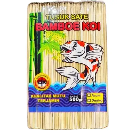 Tusuk Sate BAMBOE KOI murah Lokal Premium 500gr 18cm-25cm Bambu Pilihan Kualitas Terjamin Ayam dan Kambing Kitchenware
