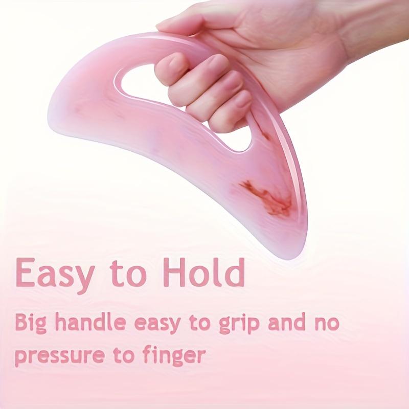 Product Introduction of 1pc Gua Sha Massage Tool With Handle, Resin Larger Gua Sha Scraping Tool, For Back Neck Face Leg Massage 6