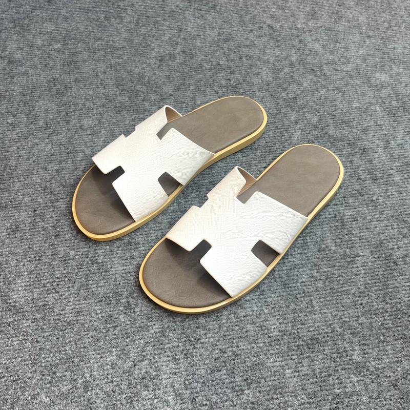 [Hàng loại 1 - Sơn Viền Quai] Dép Nam/Nữ Chữ H Size 36-45 Quai Kem Phom LikeAuth, Dép Da Quai Ngang Trend 2024, Đế Cao Su Cao Cấp, Dép Thời Trang (Nhung Đồng Quai Hậu Sandal DéP Đế Bằng) 5
