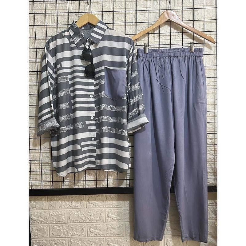 Oneset Kekinian Super Jumbo LD 130 // Set Jumbo Rayon Premium Baju Celana   Kancing Karet Nyaman Panjang 2
