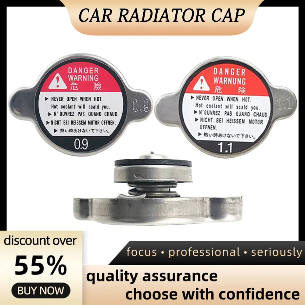 0.9/1.1Bar Car Radiator Cap 45mm Stainless Steel Radiator Caps for General Car