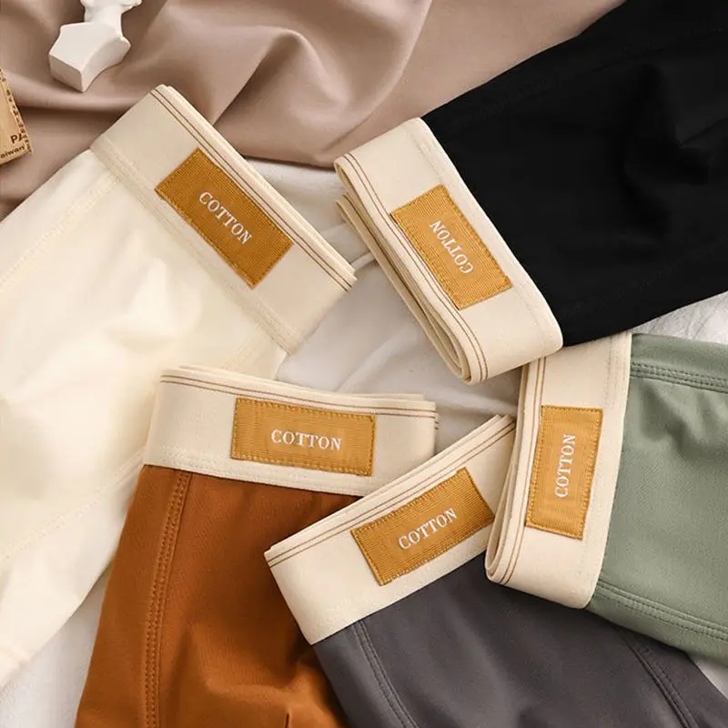 Đồ Lót Nam, Chất Liệu Cotton, Màu Trơn Thoải Mái Và Mềm Mại, Boxer Đùi Đàn Hồi Cao, Hàng Mới Về 1