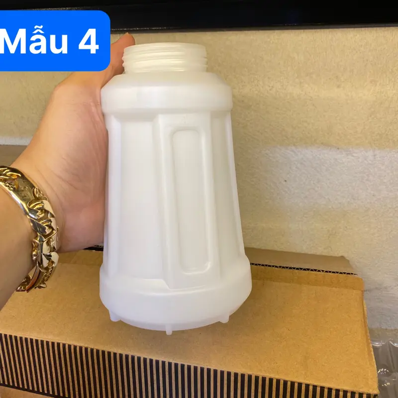 Bình Nhựa 1L Thay Thế Cho Bình Foam Bình Bọt Tuyết Rửa Xe - Đường Kính Miệng 55mm 4