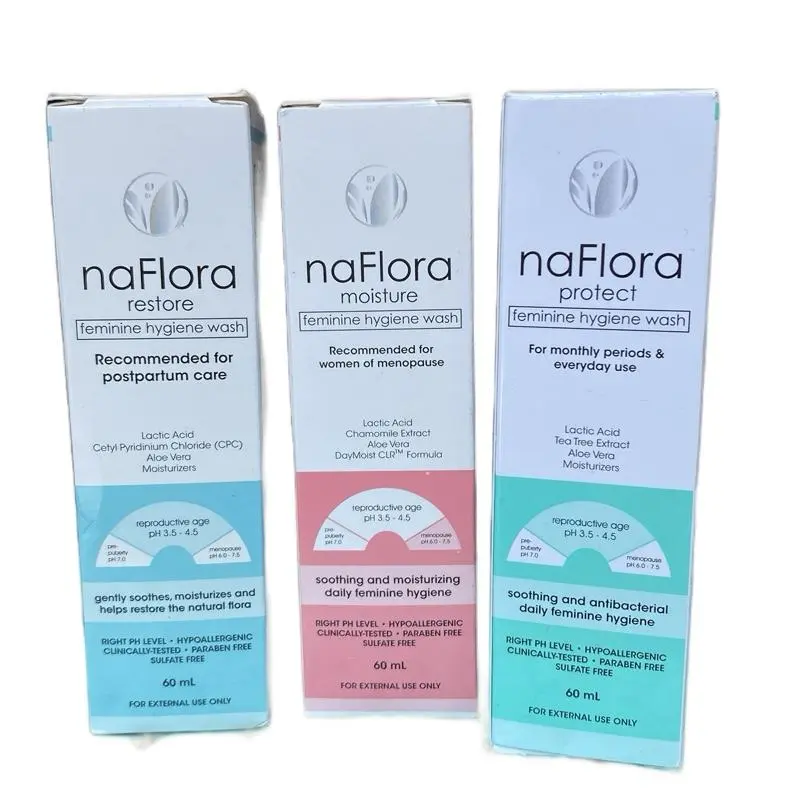Naflora Feminine Hygiene Wash (Protect,Moisture/Restore)60ml/150ml ...