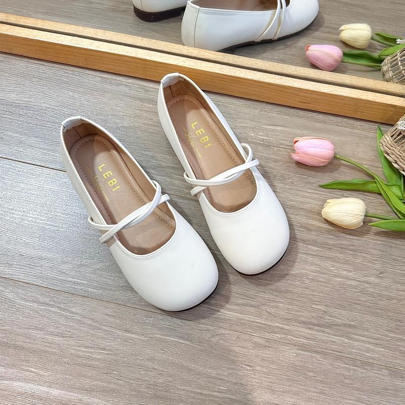 Form 1.5 ĐẾ DẺO Giày búp bê quai xoắn đế bệt cao su dẻo chống trơn Giày Bệt Nữ
