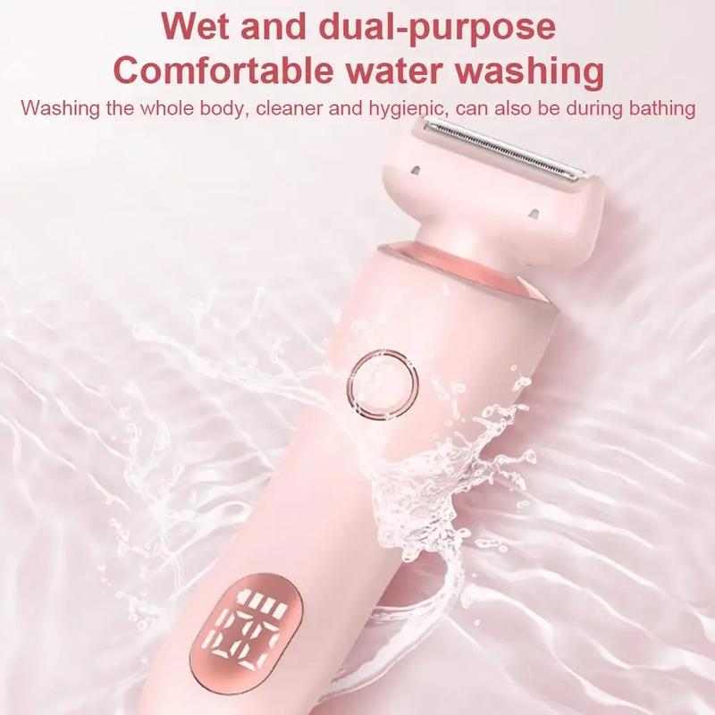 Product Introduction of Painless Hair Removal At Home, 2 In 1 Electric Shaver Razors For Women, Bikini Trimmer For Pubic Hair, Wet & Dry Electric Shaver Steel Waterproof Gentle Removable Stainless Stainless Steel Comfort Portable IPL Hair Removal with Cooling 30