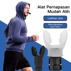 Alat Trainer Pernapasan Paru-Paru - Breathing Exercise Device untuk Diving, Snorkeling, Terapi Paru, Olahraga & Kesehatan Pernafasan dengan Teknologi Silikon