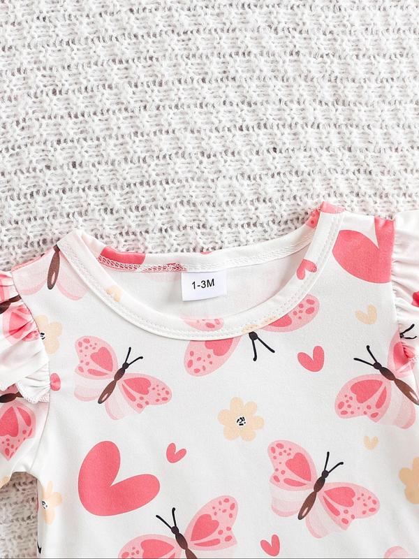 Baby's Long Sleeve Bodysuit & Hairband, Cute Casual Bodysuit & Hairband for Infant Toddler Kids, Newborn Baby Girls Clothes for All Seasons 2