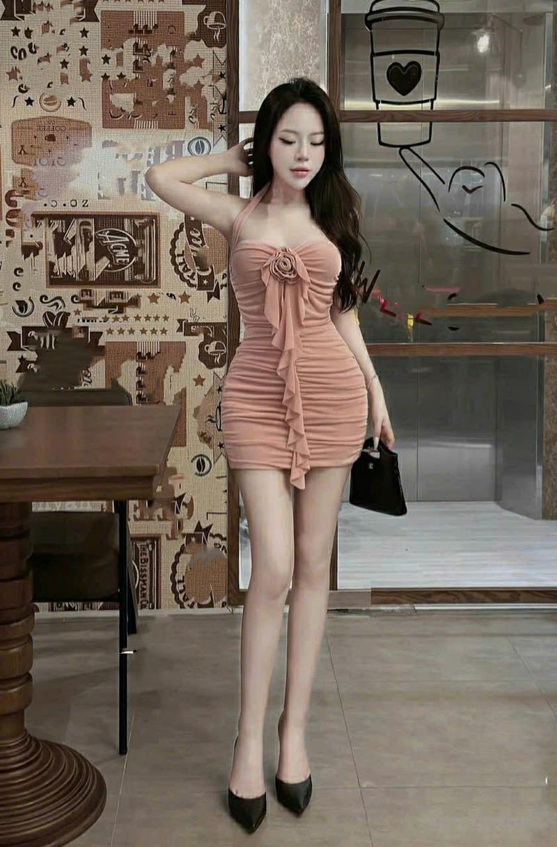 Product Introduction of Đầm body cúp ngực vòng cổ nhún thân đính hoa tua rua ôm gọn tôn dáng xinh xắn cho nàng Nữ Women Dress Cup Thun 10