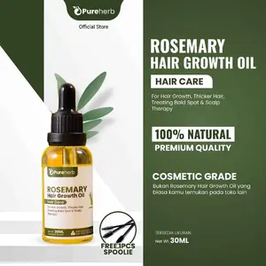 MINYAK RAMBUT ROSEMARY MURNI 30ml - ROSEMARY HAIR GROWTH OIL - PERAWATAN by Pureherb