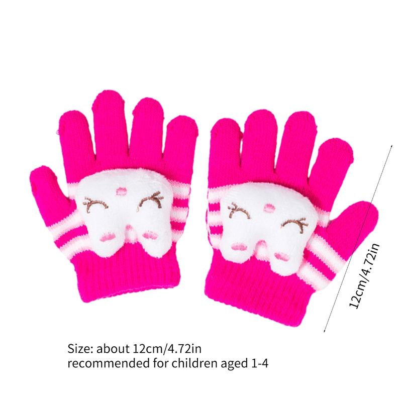 Product Introduction of Lovely Warm Colorful Gloves Knitted Stylish Toddler Mitten for Cold Weather Winter Full Finger Gloves Party Dress Up 0