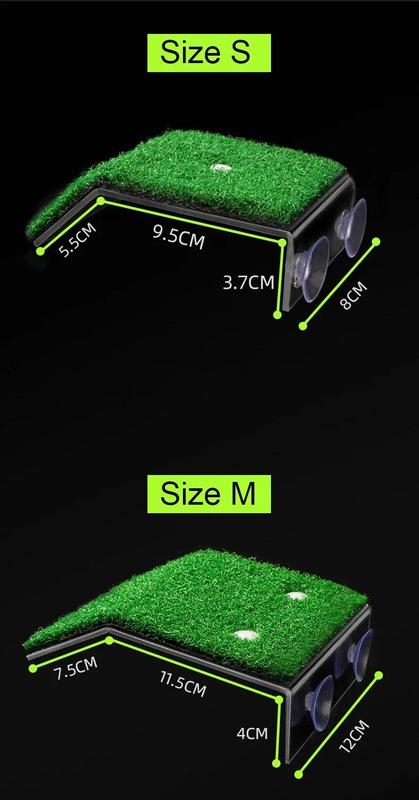Product Introduction of Turtle Basking Platform Resting Terrace with Fake Turf Tortoise Ramp Fish Tank Aquarium Platform Ladder Lawn Home Decoration 8