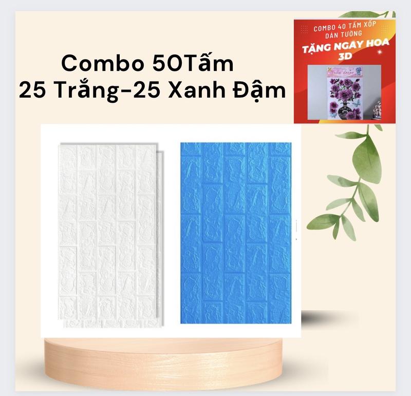 Product Introduction of Combo 50 tấm xốp dán tường đủ màu kt 70x40 ( Tặng hoa ) 19