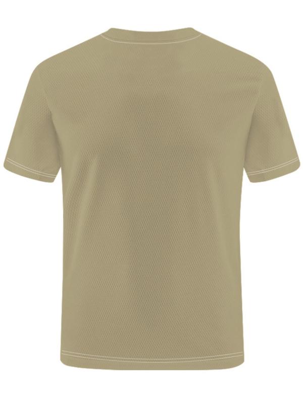 Men's Letter Print Round Neck Tee, Regular Fit Casual Short Sleeve Crew Neck T-Shirt for Summer, Fashion Men's Top for Daily Wear 8
