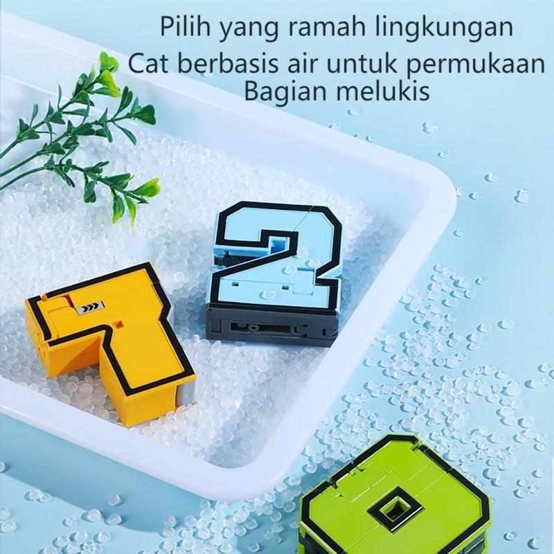 Product Introduction of Mainan Robot Anak Transformer Number 0-9 Mainan Robot Angka Anak Mainan Edukasi Anak Transformer COD 28