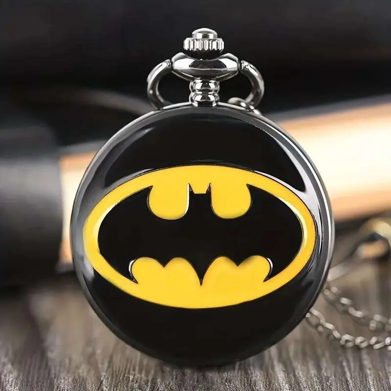 Smig face black cartoon anime retro flip quartz pocket watch personalized fashion