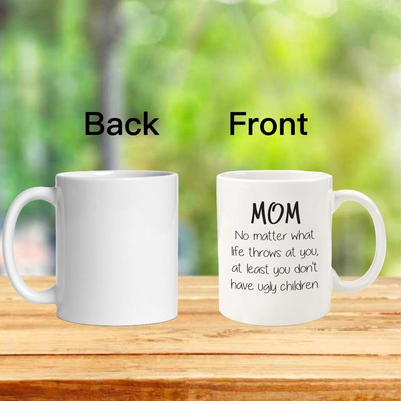 Ceramic Mug Gifts for Mom, 1 Count Mom Letter Pattern Coffee Mug, Water Cup for Home Office, Drinkware Gifts 3