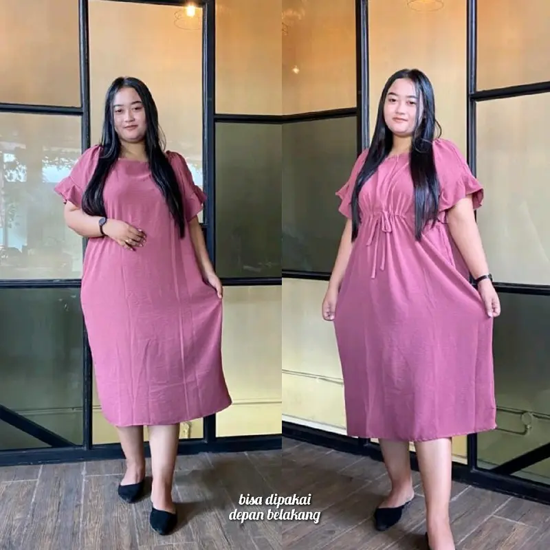 Daster Erika jumbo ld -+140 Crinkle Airflow Cantik Nyaman 1