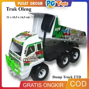 PGTOYS - Mainan Anak Mobil Dump Truck Tronton Truk Oleng Pengangkut Pasir Dan Sekop TTD Best Seller Plastik