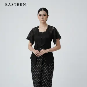 [Oneset 5in1] Kebaya Hagia Jumputan Kutubaru Brukat Modern Premium Outer Pendek Rok Lilit Kondangan Simple Elegan Casual Classic Wanita Kekinian Wisuda