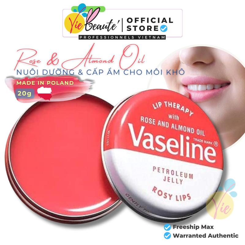  Dưỡng môi Vaseline Lip Therapy UK Hộp Thiếc 20g 