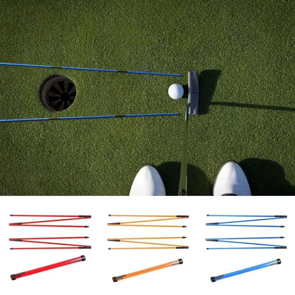 Full Swing Trainer Folding Golf Alignment Sticks Improve Golf Level Improve Posture Golf Practice Rods Lightweight Not Easy To Break Folding Direction Indicator Stick Golf Beginner Player