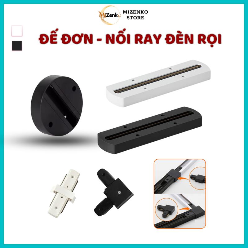 Đế Đơn Đèn Rọi MIZENKO RPD101 Màu Trắng/ Đen, Đế Đèn Led Rọi Ray Thiết Kế Nhỏ Gọn