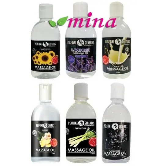 PG Minyak Urut Perfume Generics Massage Oil 410ml Minyak UrutSunflower Lavender Susu Kambing Halia Lemongrass Serai Unscented Ginger