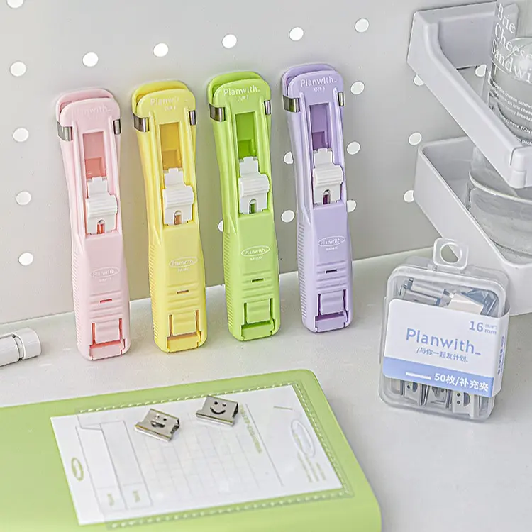 Set ghim tài liệu Planwith Clip Folder Thư mục lưu trữ nhiều màu sắc [taphoagaunho] 7