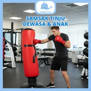 Samsak tinju dewasa anak punching bag latihan boxing rumahan kuat stabil nyaman aman olahraga seru!