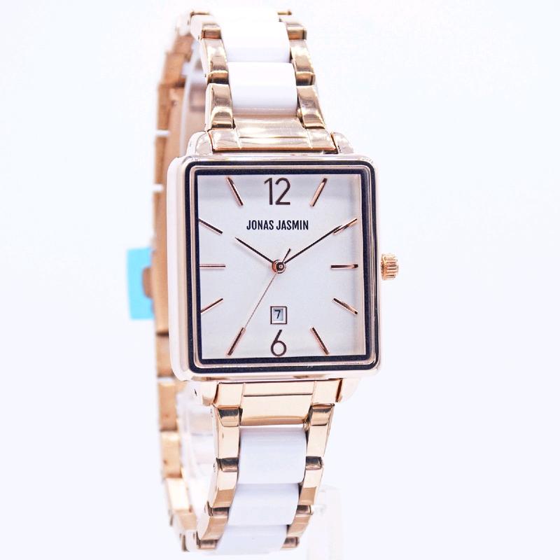 new jam wanita analog petak bahan keramik jasmin original mesin premium bergaransi tahan air berkelas Neww 3