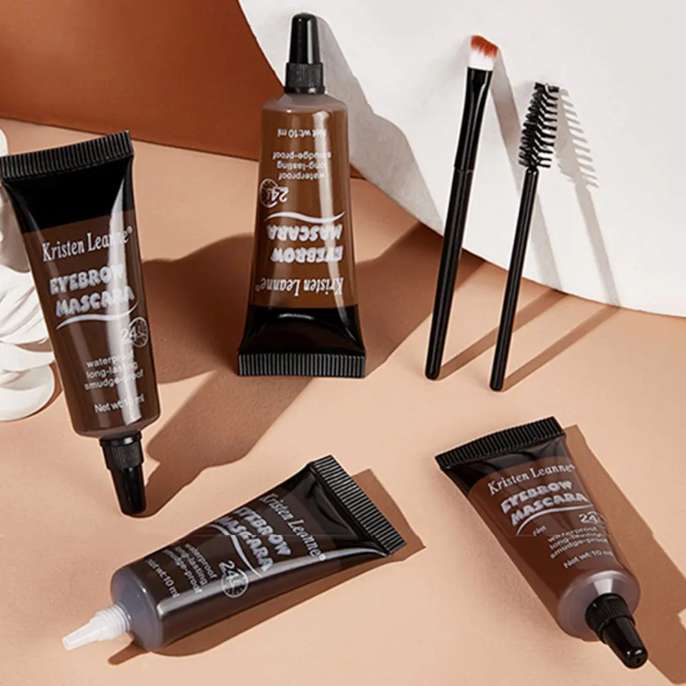 [BUY 1 TAKE 3 ] Kristen Leanne Eyebrow Dye Cream Waterproof Long Lasting With Brush Eyebrow Mascara, Smudge-proof, Taming Brows+3 Eyebrow Card_COD