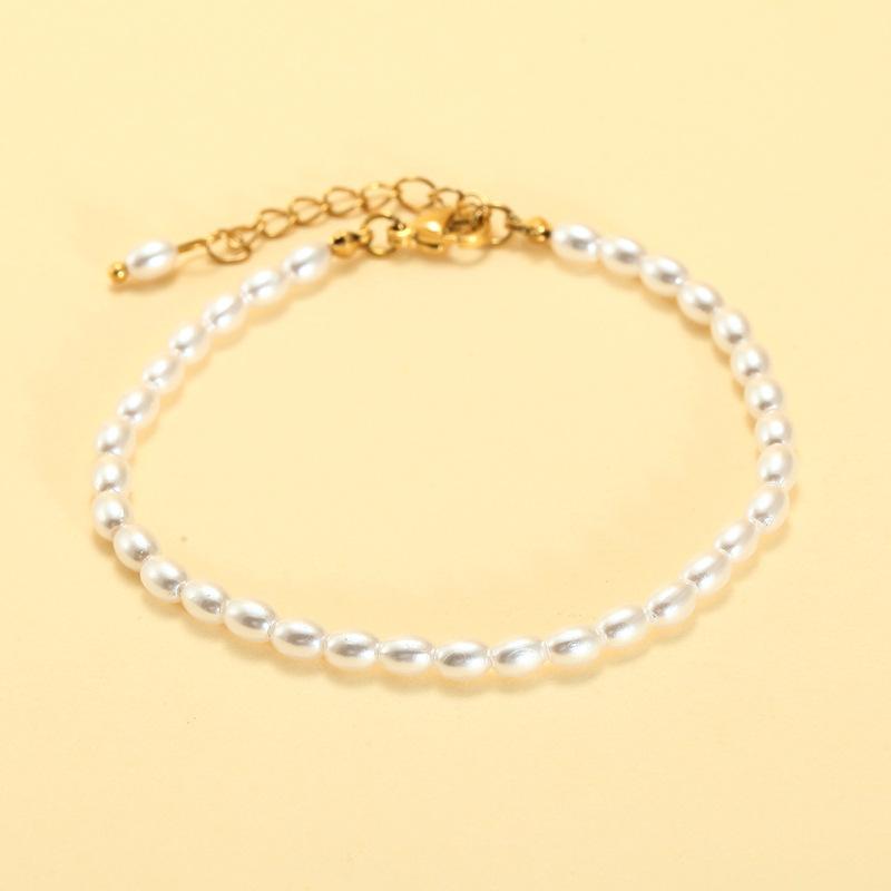 Product Introduction of Ins Bracelet Women's Simple Special-Interest Design High-Grade Beaded Bracelet Titanium Steel Ornament Bracelet 13