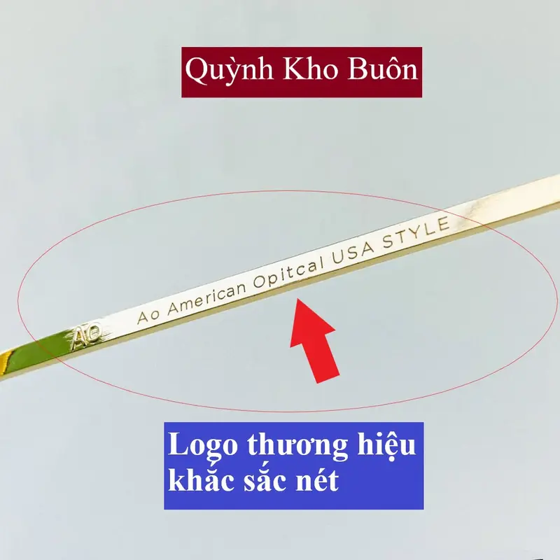 Kính mát nam nữU.S.A  kính Cơn AO ,  gọng kim loại mạ vàng tròng thủy tinh sang trọng thời trang 4