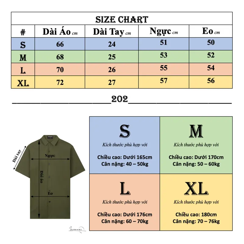 202 - Áo sơ mi ngắn tay INVENNUS thiết kế cổ đức, form regular, chất liệu đũi xước mềm mại thoáng mát nam menswear shirt 8