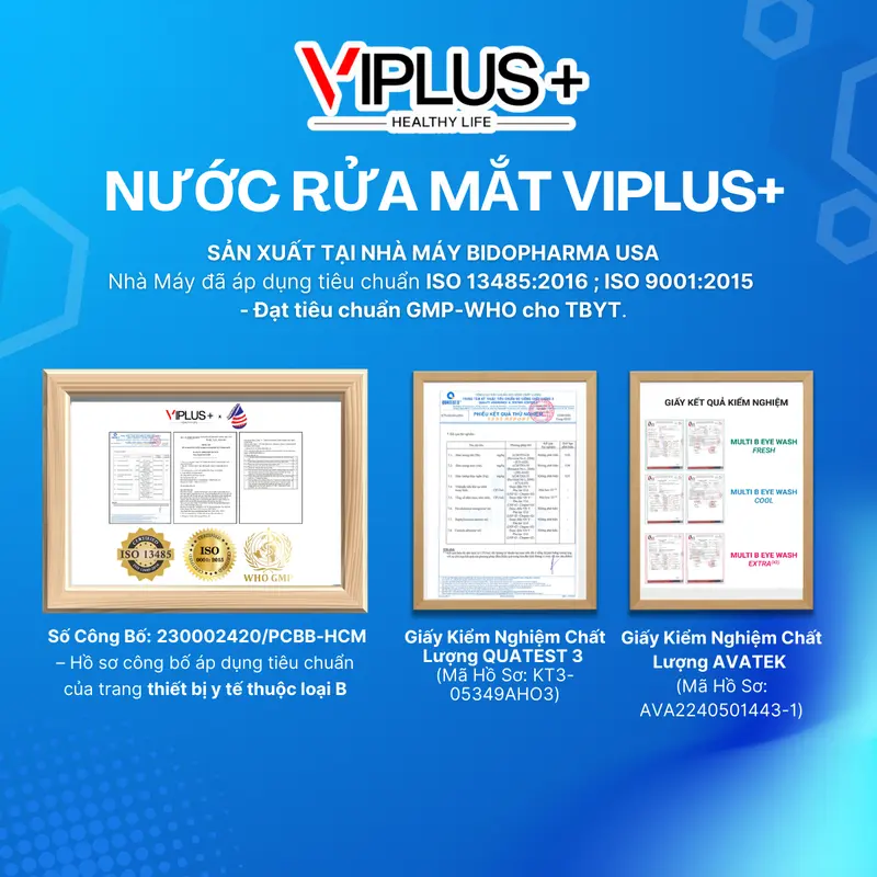 [MUA 2 TẶNG 1] VIPLUS+ Nước Rửa Mắt Multi B Eye Wash 300ml - Bổ Sung Độ Ẩm & Vitamin Cho Mắt - Hỗ Trợ Làm Sạch Dưỡng Ẩm Lens - Chăm Sóc Mắt Hiệu Quả 5