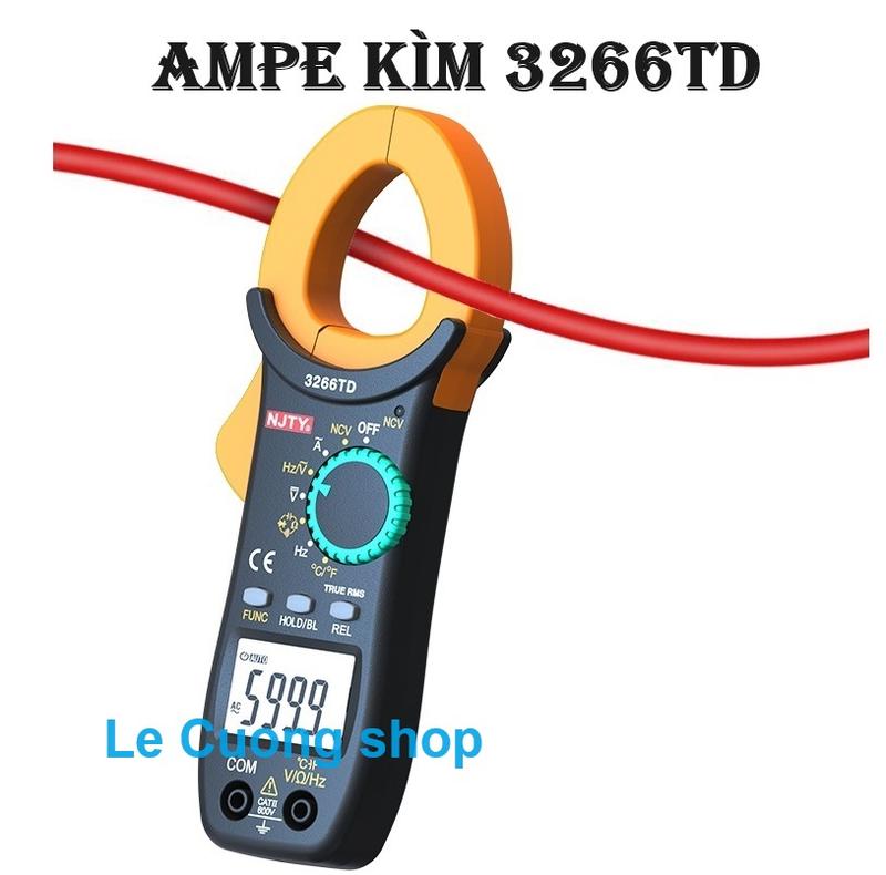 Ampe kìm Đồng hồ kẹp dòng vạn năng NJTY 3266TD đo tụ, tần số, nhiệt độ, điện trở, điện áp