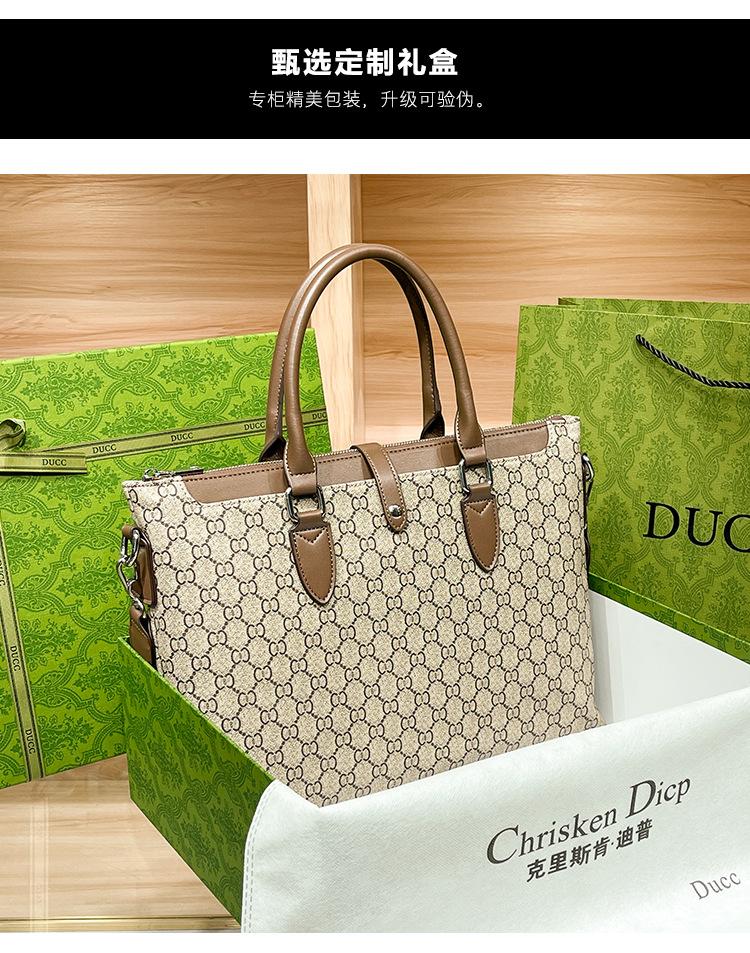 Product Introduction of Popular Laptop Bag Classic Presbyopic Large Capacity File Business Unisex Shoulder Crossbody Briefcase 2