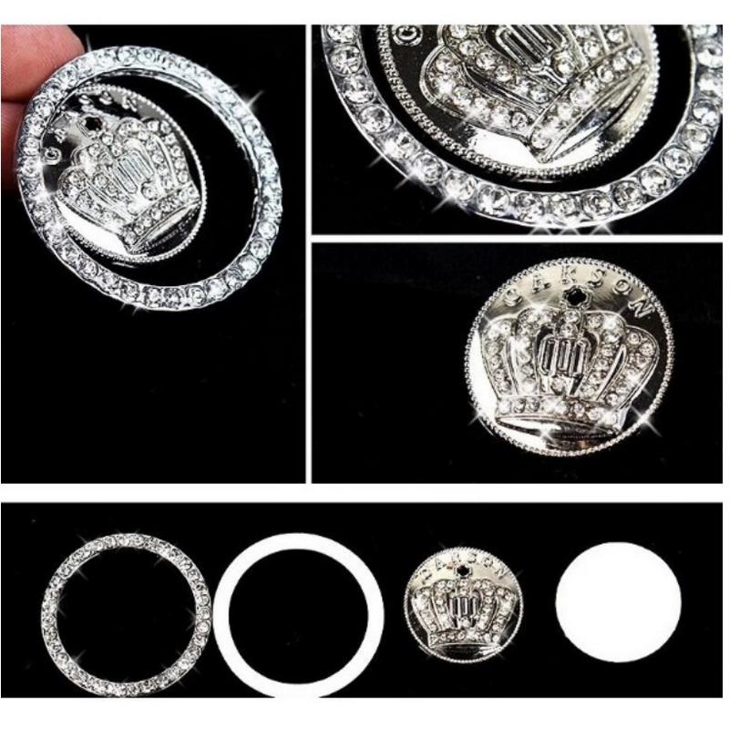 Ring Bingkai Tombol Kunci Start Engine Chorme Kristal Grade A DAD Series Limited Edition 3