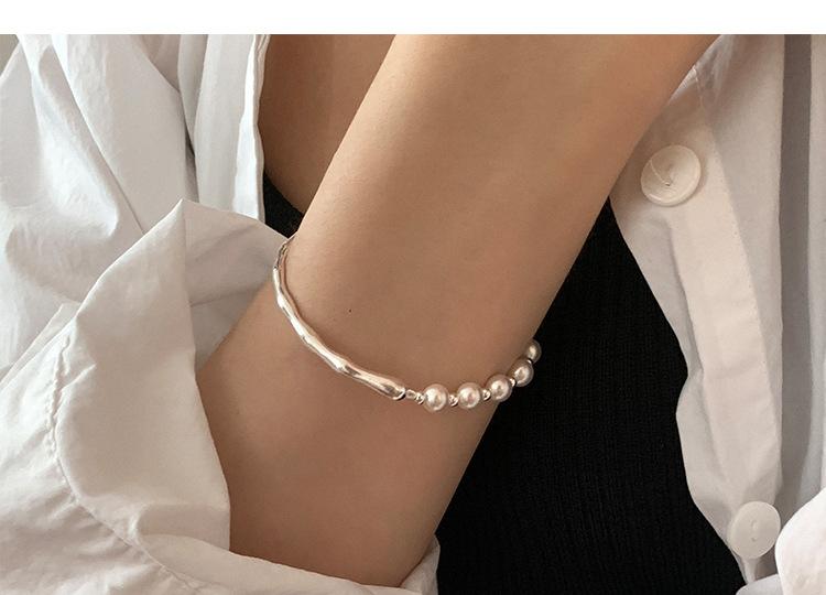Product Introduction of 2025 New Clear Cold Wind Baroque Pearl Bracelet for Women, Small and Exquisite Handmade, Student Bracelet, Gift for Best Friends tahitian  pearl oriental  pearl 46
