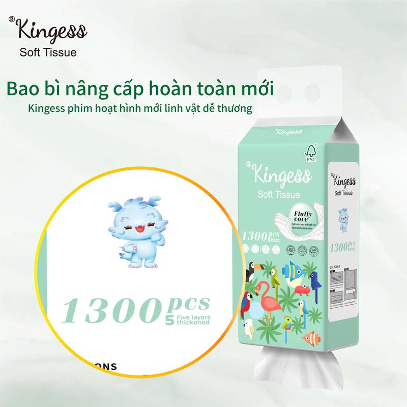 (HN_HCM) Combo 12 Bịch Giấy Rút Treo Tường NHà KINGESS 5 Lớp khangi  ay tietkiem giấy  vệ 4