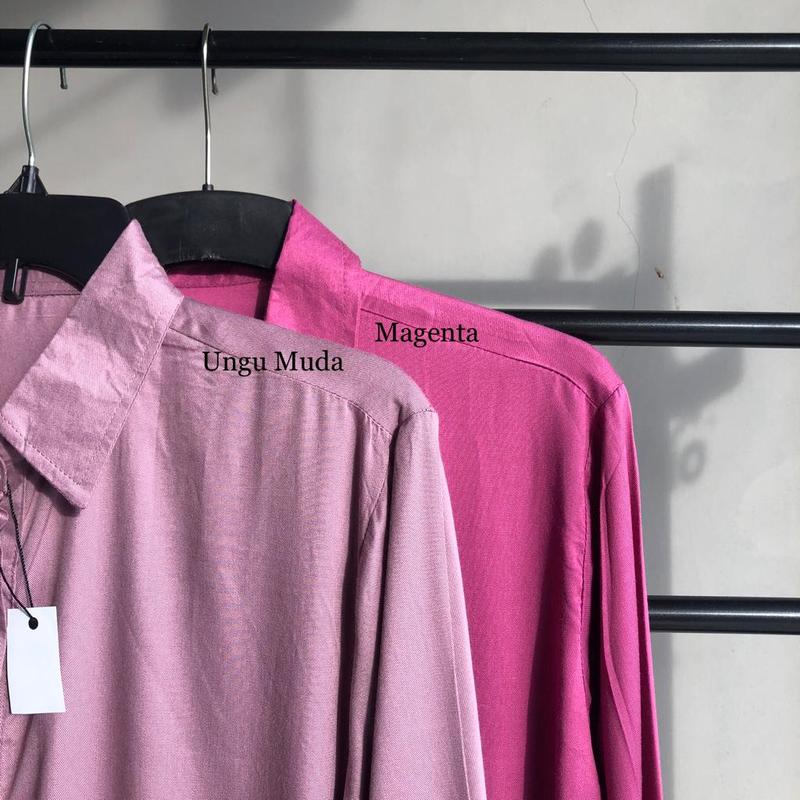MEGAN KEMEJA RAYON TWILL LD 110 Baju Basic Wanita Kerah Panjang Atasan   Cewek 4