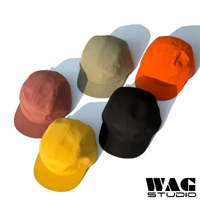 WAG hat | ready stock summer quick dry 5 panel cap short brim baseball cap men women Camp cap hat male female