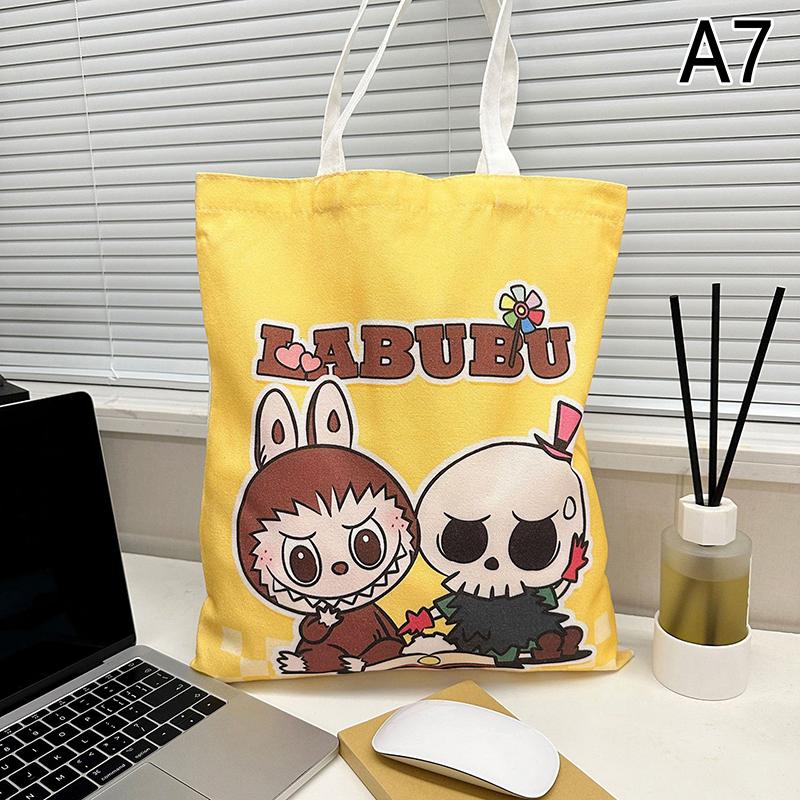 Product Introduction of Canvas Bag For Labubu Student Tutoring Carrying Bag Capacity Book Bag Shoulder Bag Ins Cute 22