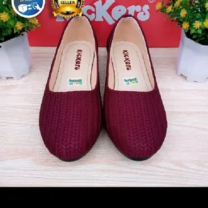 sepatu  flat rajut cewek kickers Karet Shoes Wanita